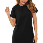 Black Mini Dress with Raglan Sleeves Photo 0