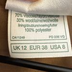 Laura Ashley Vintage Medium Wool Blend V Neck Pleated Button Front Midi Dress Photo 13