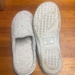 Isotoner  Gray Slippers with Floral Accents Photo 3