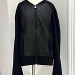 Unbridled Black short, bomber jacket, black, long sleeves size small Photo 4