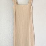 Audrey 3+1 NWT Ribbed Natural Mini Bodycon Dress Small Photo 0
