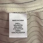 Drew NWT  Linen Blend Lagenlook Narrow Stripe Blazer Jacket | Ivory/Black | Large Photo 6