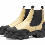 Ganni  Women's Cleated Low Chelsea Boot in Sand Photo 0