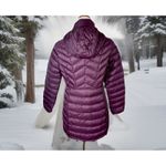 MICHAEL MICHAEL KORS Women's Quilted Down Packable Hooded Wine Puffer Coat Sz: M Size M Photo 4