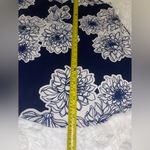 LuLaRoe Daniella Cross Back Tank Shirt Floral Blue White Crepe Fits Medium top Photo 2