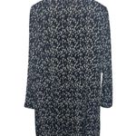 Garnet Hill  Dress Women's Size 8 Floral Black Drop Waist Button Up Pocket Modest Photo 1