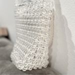 Clear Beaded Handbag White Photo 6