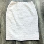 Carlisle  Collection Designer Wool Cream Pencil Skirt Woven Textured Off White 8 Photo 0