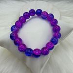 Berry Blue Beaded 10mm Gradient Beads Bracelet Purple Photo 3