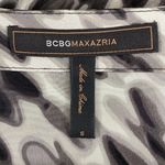 BCBGMAXAZRIA Silk Black and White Animal Print Mini Dress Photo 12