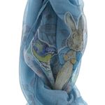 Vintage Beatrix Potter Peter Rabbit Scarf Polyester 74 x 18.5. Blue Photo 3