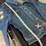 OOAK Miss Etam Reworked vintage denim jacket, y2k, sz L/XL, stretchy Blue Photo 9
