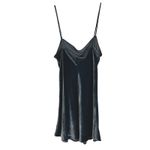 Reformation  Velvet Slip Dress Mini Cami Dark Gray Silver Y2K Party Cocktail Flaw Photo 1