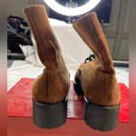 Salvatore Ferragamo  Suede Leather Lace Up, 2 Tone Boots,‎ size 10 Photo 5