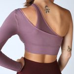 💕AVOCADO💕 Mercury Long Sleeve Crop Top One Shoulder Vintage Antique Lilac NWT Purple Size XL Photo 2