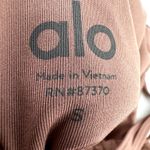 Alo Yoga  Lavish Bra Bralette Glossy Jersey Mesh Slim Straps Woodrose S Photo 2