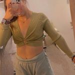 Garage Rib Crop Loop Long Sleeve Cut Out Top Photo 3