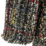 J. McLaughlin Black/Multicolor Walden Tweed Coat Size Large Long Jacket Photo 3