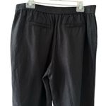 Madewell Womens Linen Blend Pull-On Pants Black Size L Elastic Waist Tapered Leg Photo 4