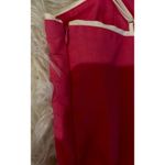 BCBGMAXAZRIA  Pink White Rose Silver Sequin Spaghetti Strap Waist Belt Dress 6 Photo 3