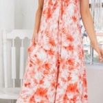 Tie Dye Wide Leg Jumpsuit Orange Size M Photo 1