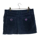 Vintage Y2K Mambo Navy Blue Purple Button Corduroy Micro Mini Skirt 8 Photo 1