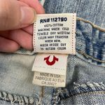 True Religion  Vintage Butterfly Embroidered Beaded Low Rise Cutoff Jeans Size 27 Photo 13