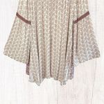 Knox Rose  Border Print Bell Sleeve Dress in Ivory, XXL Photo 7