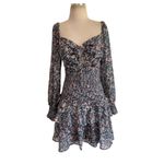 ASTR  the Label Marietta Dress in Blue Peach Multi Floral Large New Womens Mini Photo 7
