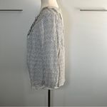 Lucky Brand  Size S Cream Black Lilah Mirror Embroidered Top Gypsy Indie Boho Photo 4