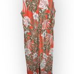 Chico's Womens size 0 US 4 Small Hawaiian Floral Print Wide Leg Jumpsuit Stretch Photo 1