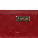 Bebe  Logo Red Patent Leather zip around Wallet Photo 0