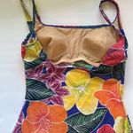 La Blanca Y2K Rod Beattie blue tropical floral print one piece swimsuit, size 16 Photo 2
