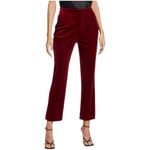 NWT Favorite Daughter Women’s Velvet The Amore Pant Maroon Size 4 Red Photo 2