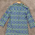 Jude Connally Marlowe Trellis Cobalt Kelly Dress Collared 3/4 Sleeve Preppy S Blue Photo 8