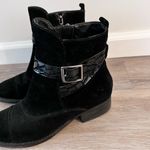 Donald j pliner black leather suede western buckle‎ ankle boots Size 8.5 Photo 5