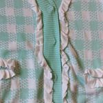 NEW Sibling London Sky Blue Ruffle Trim Checked Knitted Cardigan Sweater Large Photo 8