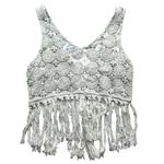 Shyanne Crochet Fringe Cream Top Photo 2