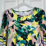 JEAN PIERRE KLIFA Daphne Sheath Dress Yellow Green Size Medium Abstract Bright Photo 3