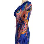 Vintage 1960s Playsuit Romper Size Large Blue Photo 5