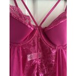 Escante Pink Lingerie Medium Babydoll Sheer Lace Full Cup Support Sexy Chemise Photo 2