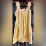 BCBGMAXAZRIA Runway yellow rosette woven dress Photo 3