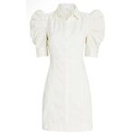 Frame  Gillian Puff Sleeve Cotton Mini Dress in Cream/Ecru size Small $398 NWT Photo 1