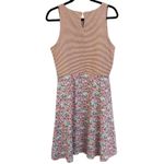Pact Striped Floral Fit Flare Dress Womens XL Organic Cotton Photo 1