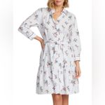 Robert Graham Shirt Dress Button Up Tie Paloma Belted Cotton Mini Shirt Dress 2 Photo 1