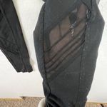 Alo Yoga  Mesh Legging Small Black High Waist Panels Ankle Title Boxing Club Photo 8