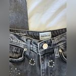 River Island Women’s  Mom Sculpt Black Denim Jeans 24 4 Rhinestone Stud New Photo 2