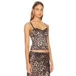 LIONESS Enigmatic Cami in Leopard X-Small Womens Sleeveless Tank Top Photo 2