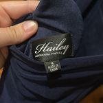 Adrianna Papell Hailey by  navy bedazzled long bridesmaid, formal prom dress Photo 6