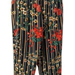 ZARA  Floral Trousers with‎ Bow Belt Sz XS Photo 0